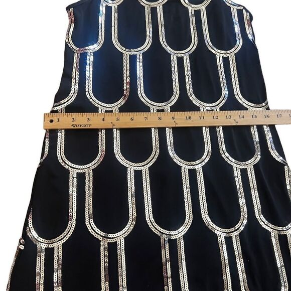 B. Smart Black Sequined Cocktail Dress. Sleeveless. Size 4. Great Condition! - Picture 11 of 12
